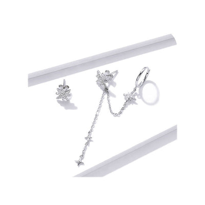 Boucle-d-Oreille-Longue-Chaine-Double-Argent