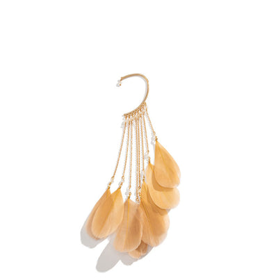 Boucle-d-Oreille-Plume-Clip-Or