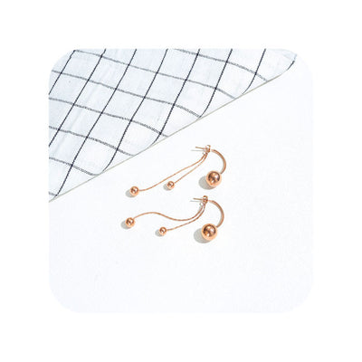 Boucle-d-Oreille-avec-Chaine-Or-Rose