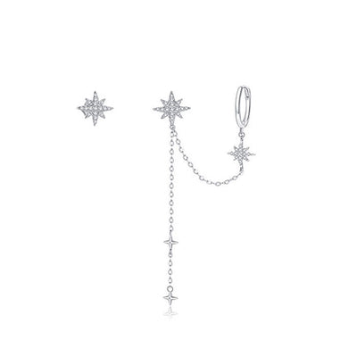Boucle-d-Oreille-en-Argent-Longue-Chaine-Double