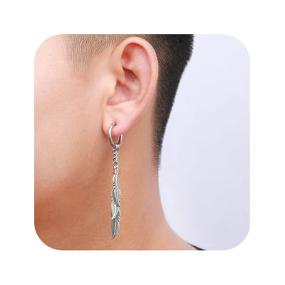 Boucle-d-oreille-avec-chaine-plume