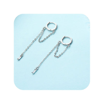 Boucle-d_Oreille-avec-Anneau-Chaine-Argent