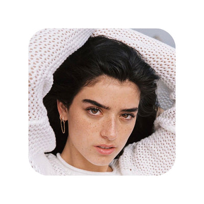 Boucle d'oreille 2 trous acier