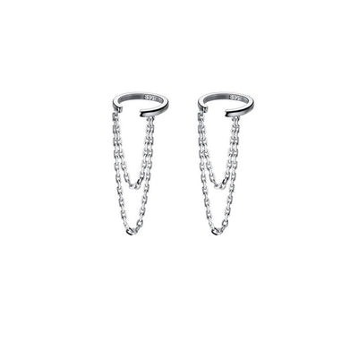 boucle-d-oreille-chaine-clip-argent
