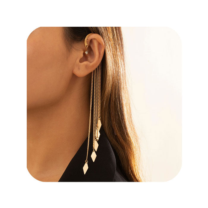 Boucle d'oreille pendante diamants - Femme - Argent 925 – 1001 Boucles Boucle d'oreille pendante diamants - Femme - Argent 925 – 1001 Boucles