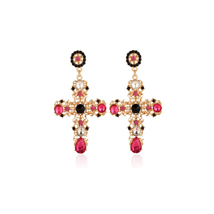 Boucle-d-Oreille-chaine-Femme-Croix