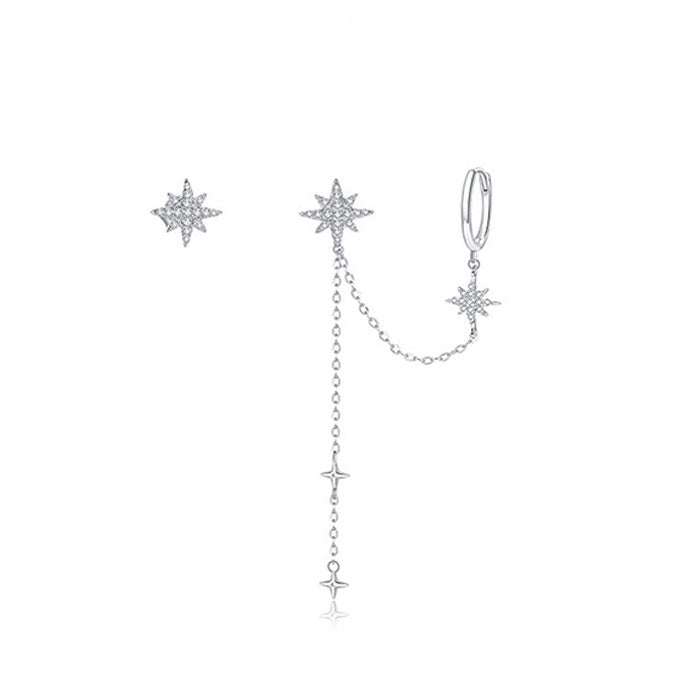 Boucle-d-Oreille-en-Argent-Longue-Chaine-Double