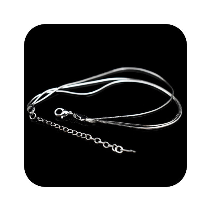 Chaîne Argent 925 Pour Bijoux - Longueur 25 Cm, Largeur 1,3 Mm - 13 Perles Boules Argentées - Longueur Réglable, Idéale Pour Colliers, Bracelets