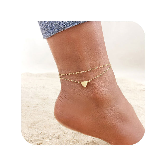 Bracelet-Cheville-Coeur