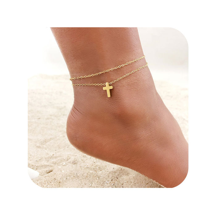 Bracelet-Cheville-Croix