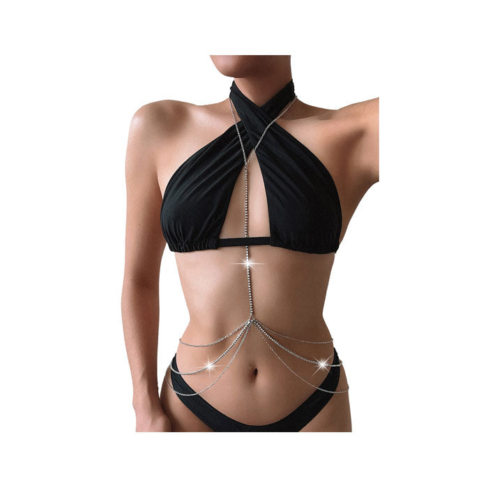 Chaîne De Corps à Pampilles - Collier Bikini Ajustable En Alliage Pour Maillot De Bain Et Tenue D'Été