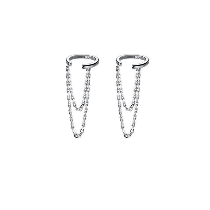 boucle-d-oreille-chaine-clip-argent