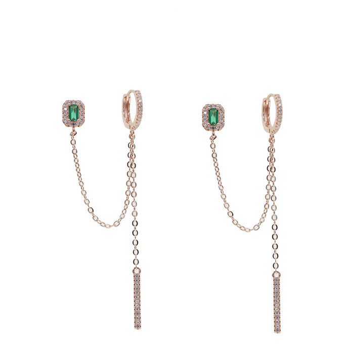 boucle-d-oreille-chaine-pendante-Or-Rose